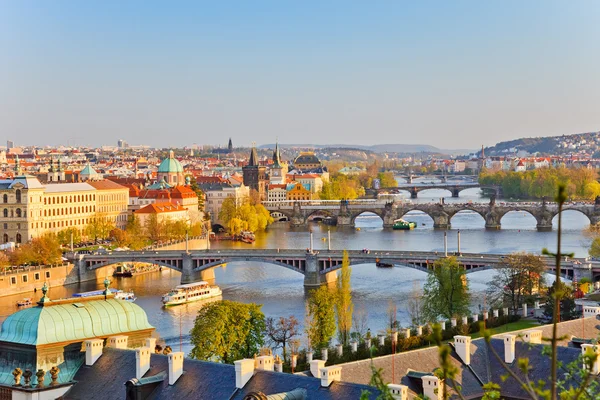 Прага на закате — стоковое фото