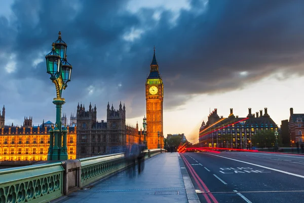 Big ben v noci, Londýn — Stock fotografie