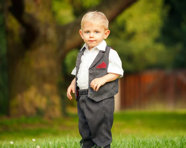 Little boy in the park — Stock Photo, Image