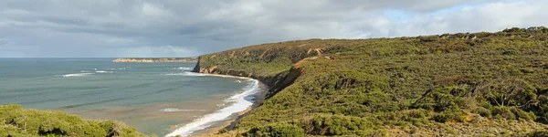 Klokken strand panorama — Stockfoto