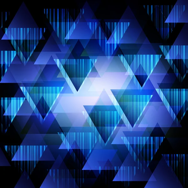 Fondo abstracto con triángulos azules — Vector de stock