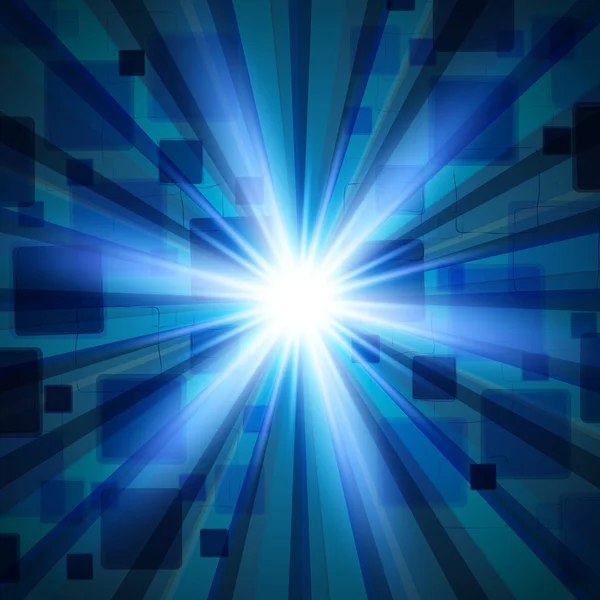 抽象的な青い光線 — ストックベクタ