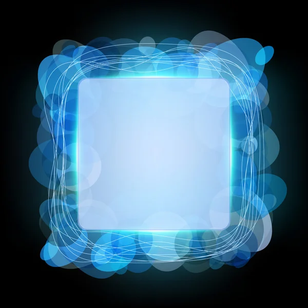 Cadre vectoriel abstrait avec cercles brillants — Image vectorielle