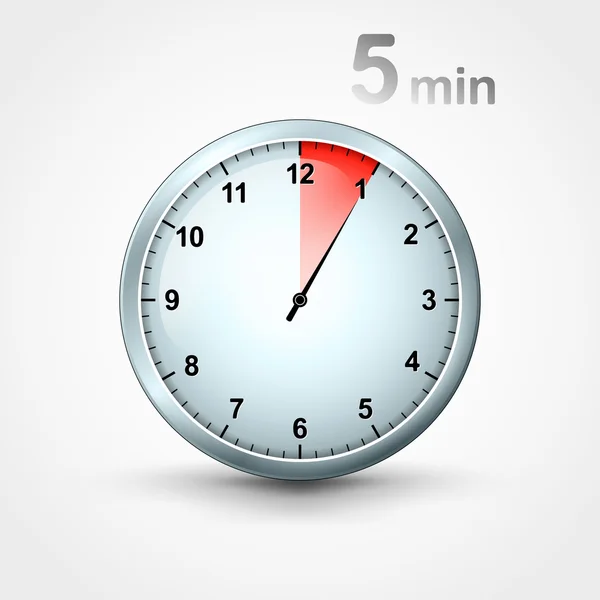 Minuterie 5 min — Image vectorielle