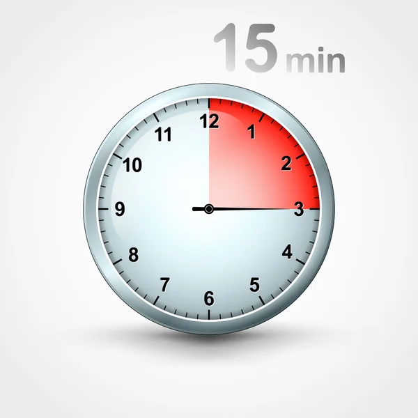 Timer 15 minuter — Stock vektor