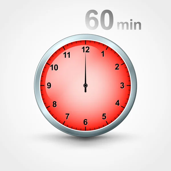 Minuterie 60 minutes — Image vectorielle