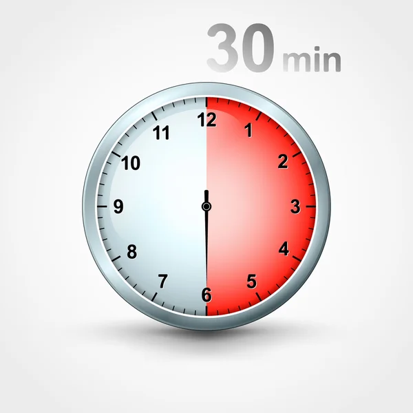 Minuterie 30 minutes — Image vectorielle