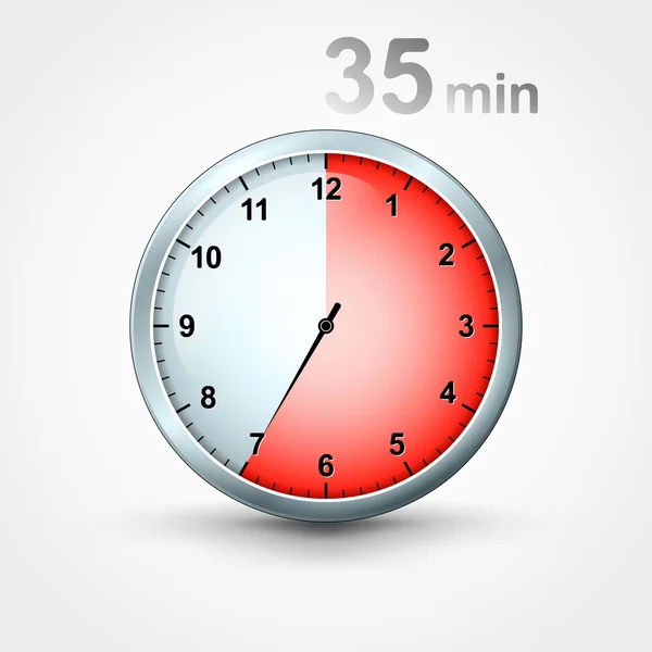 Minuterie 35 minutes — Image vectorielle