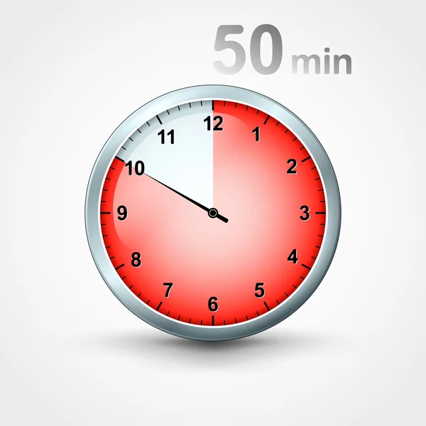 Minuterie 50 minutes — Image vectorielle