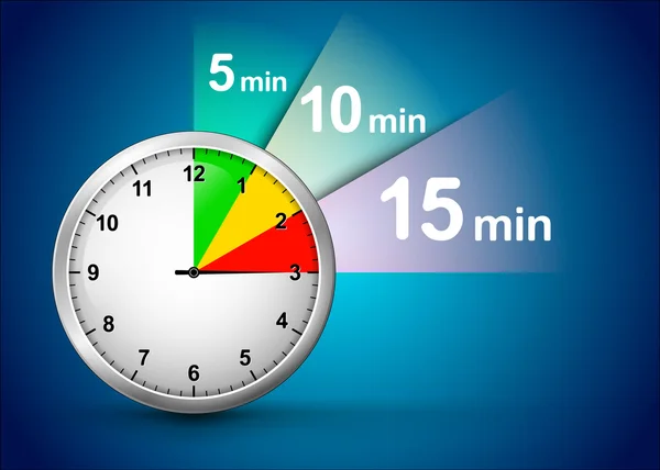 Blue vector background with timer — Διανυσματικό Αρχείο