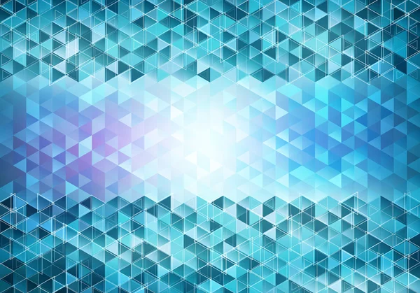 Abstrakt bakgrund med blå trianglar — Stock vektor