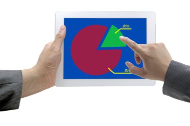 80-20 Rule on Tablet clipart