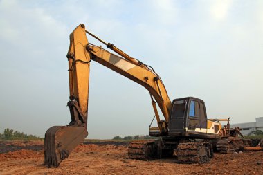 Ekskavatör yükleyici beko ayakta sandpit ile