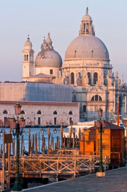 Santa Maria Della Salute Church at Grand canal Venice vertical clipart