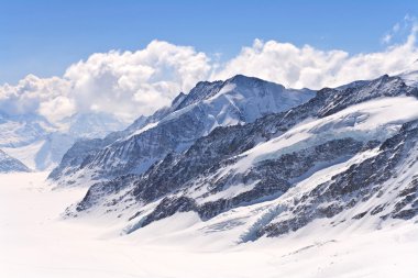 Aletsch alps glacier Switzerland clipart