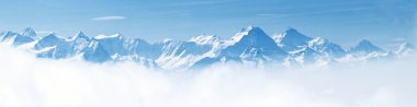 Panorama of Snow Mountain Landscape Alps