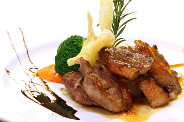 Gastronomische gegrilde biefstuk van de eend — Stockfoto