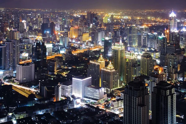 Bangkok skyline natt — Stockfoto
