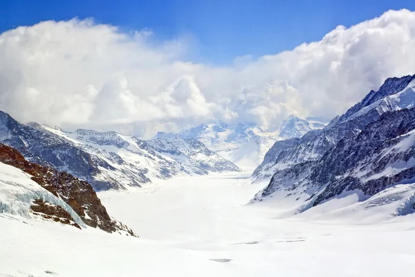 Aletsch alpes glaciar Suiza —  Fotos de Stock