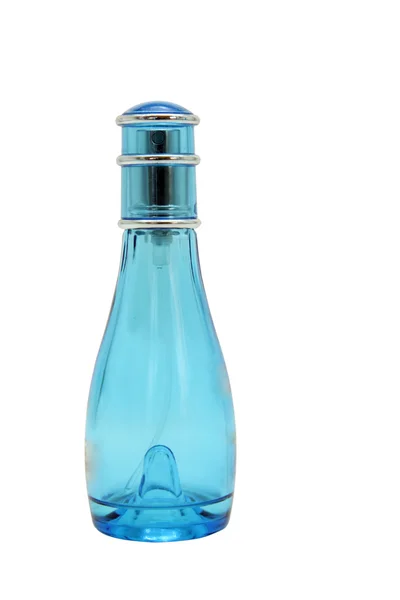 Glass light blue spray bottle — Stock Photo, Image