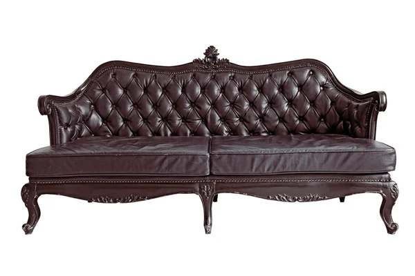 stock image Brown leather sofa