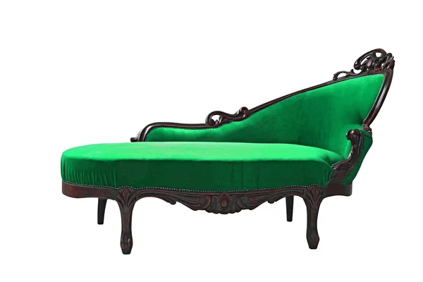 Luxusní zelená pohovka — Stock fotografie
