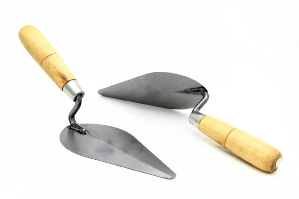 Isolated of set construction lute trowels set — Stock Photo, Image
