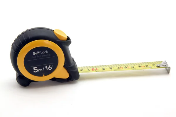 Izole sarı beyaz kasette ölçme — Stok fotoğraf