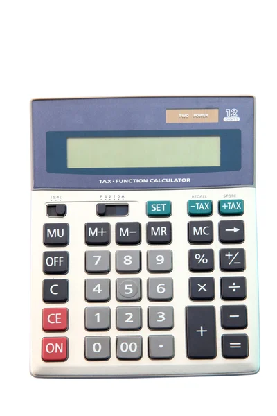 Calculator in gray tones for tax — Stock Photo, Image