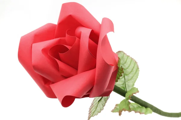 Rosa flor origami papel artesanía — Foto de Stock