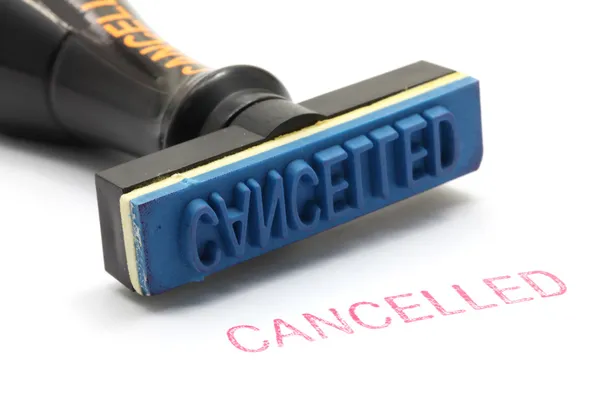 Rubber stamp cancel — Stock Photo, Image