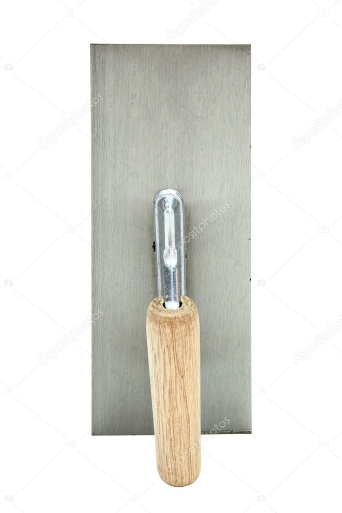 Isolated of german style lute trowel, vertical