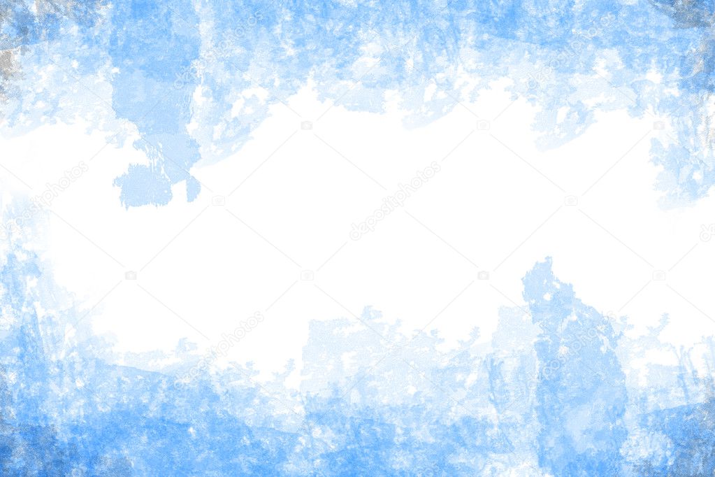 Abstract blue grunge style on white paper background
