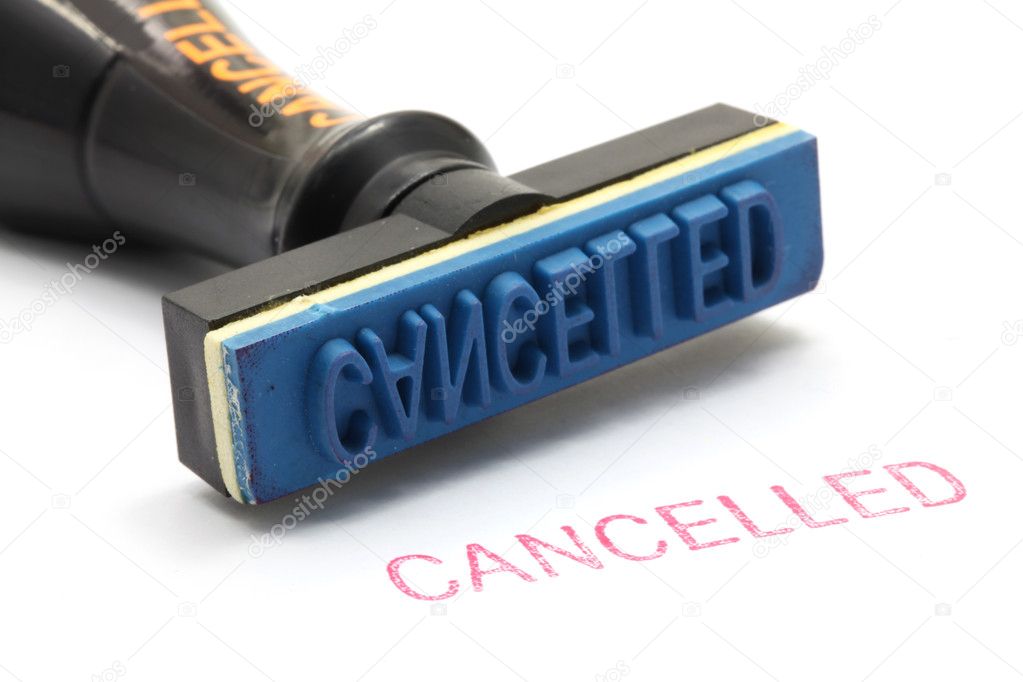 Rubber stamp cancel