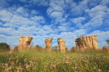 Mor Hin Khao, Thailand stonehenge, with beautiful field clipart