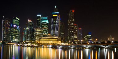 Panoramic view of cityscape skyscraper in Singapore