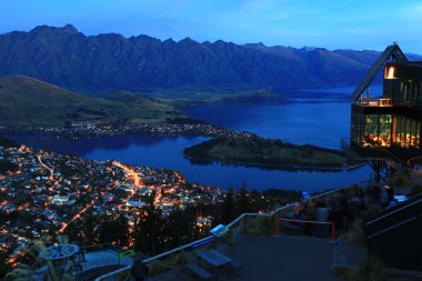 Queenstown at night clipart