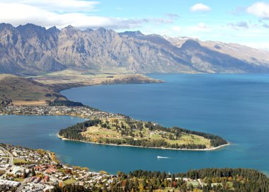 Lake Queenstown New Zealand clipart