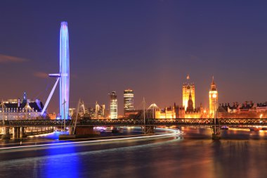 London eye ve gece big ben