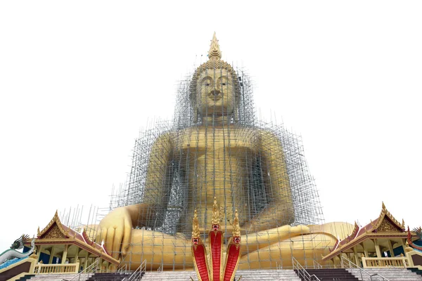 En büyük altın buddha heykeli — Stok fotoğraf