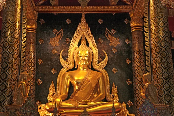 Złoty posąg obrazu Buddy — Zdjęcie stockowe