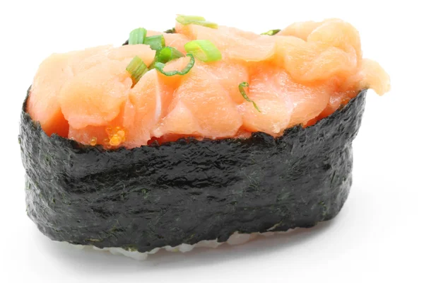 Uni zalm gunkan sushi — Stockfoto