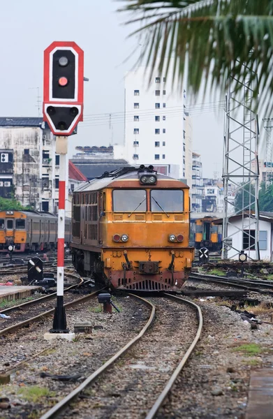Diesel lokomotywa pociągu — Zdjęcie stockowe