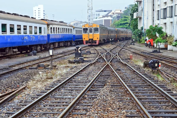 Diesel lokomotiva vlak — Stock fotografie