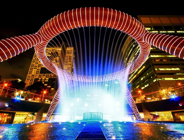 新加坡财富喷泉 — 图库照片