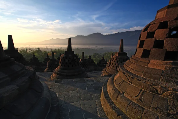 Borobudur-templom sztúpa Indonézia — Stock Fotó