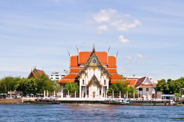 Wat Rakang, Thai Temple on the River. clipart