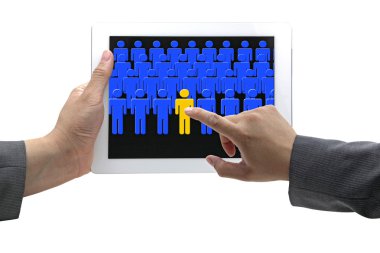 Electronic recruitment process clipart