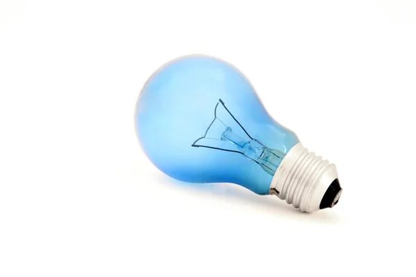 Isolated blue light bulb for reading — Stock Photo, Image