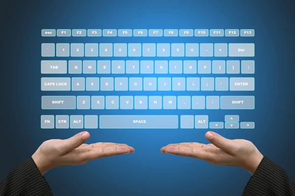 Виртуальный интерфейс клавиатуры — стоковое фото
